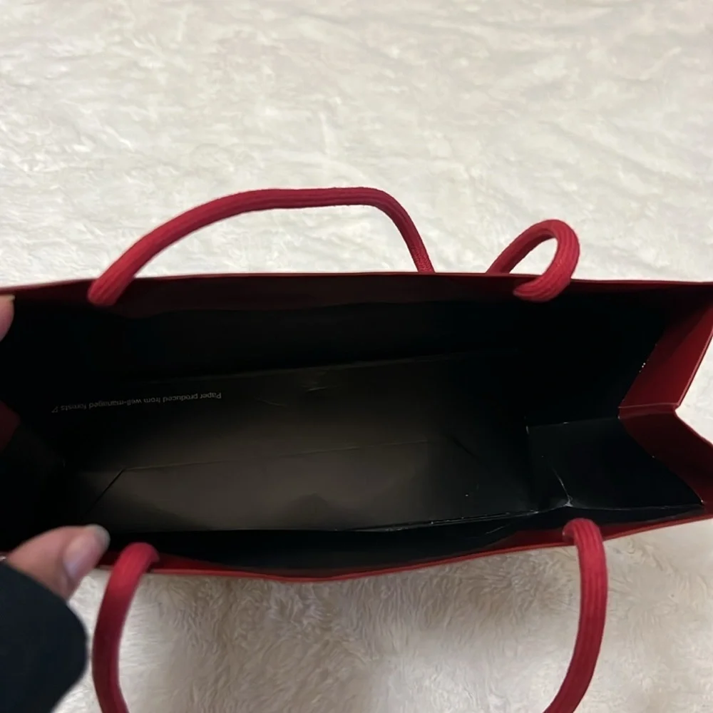 Cartier Authentic Red With Gold Gift Shopping Paper Bag